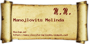Manojlovits Melinda névjegykártya